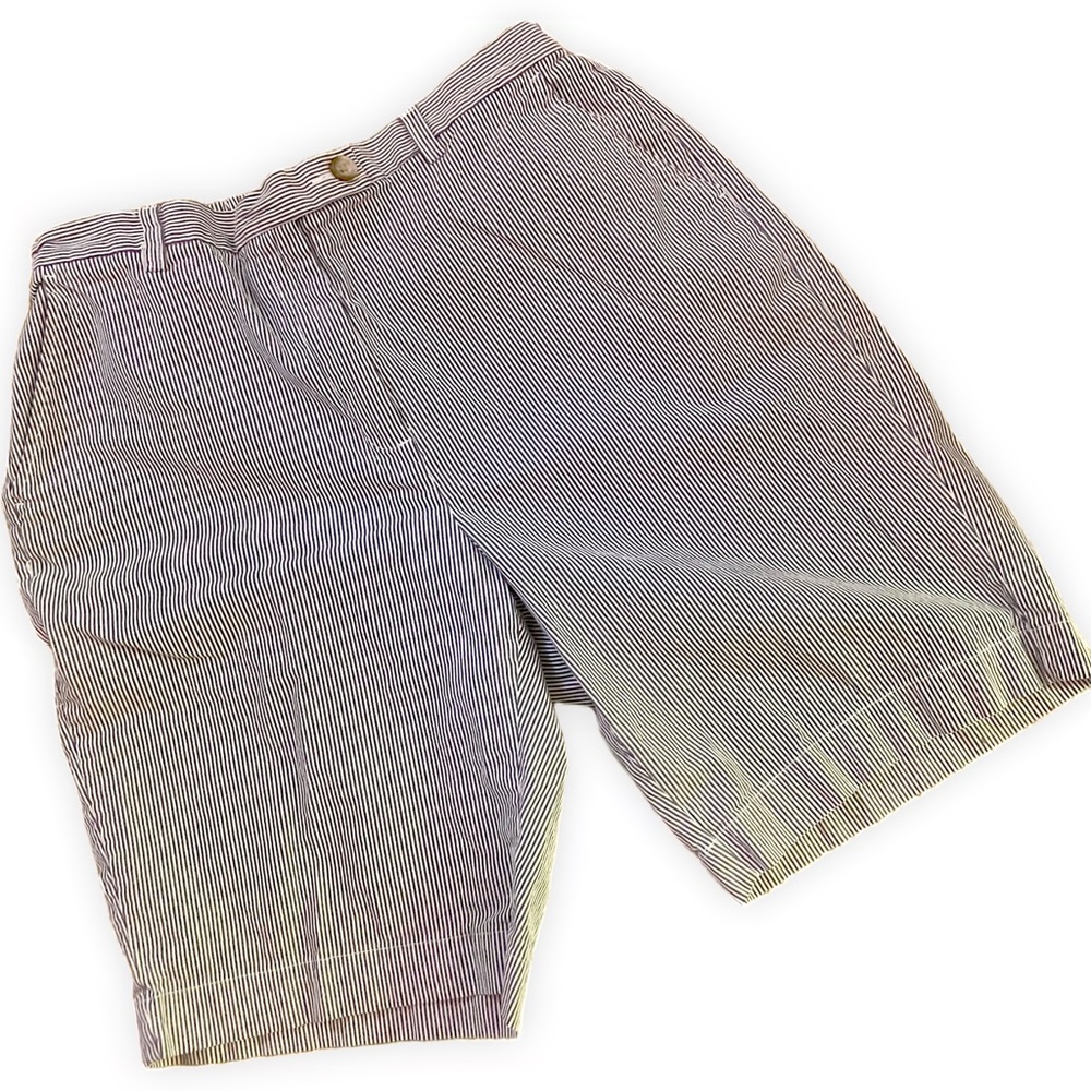 Classic Navy and White Stripe Shorts